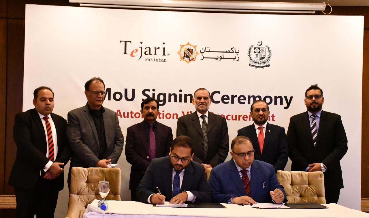 Pakistan Railways and Tejri MOU signing ceremony